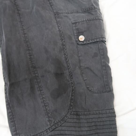 Vintage Y2K Bebe Black Silky Lyocell Cargo Zip Low Rise Pants 4 - Picture 7 of 7